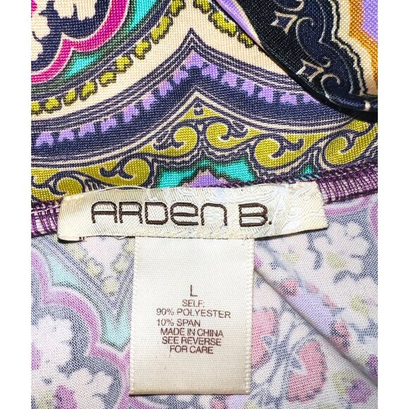 Arden B Womens Multicolor Boho Maxi Skirt L 90% Polyester 10% Spandex - Picture 2 of 2